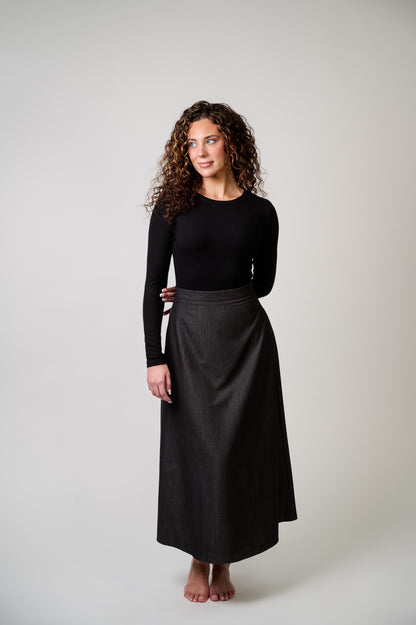 Denim A-line Skirt