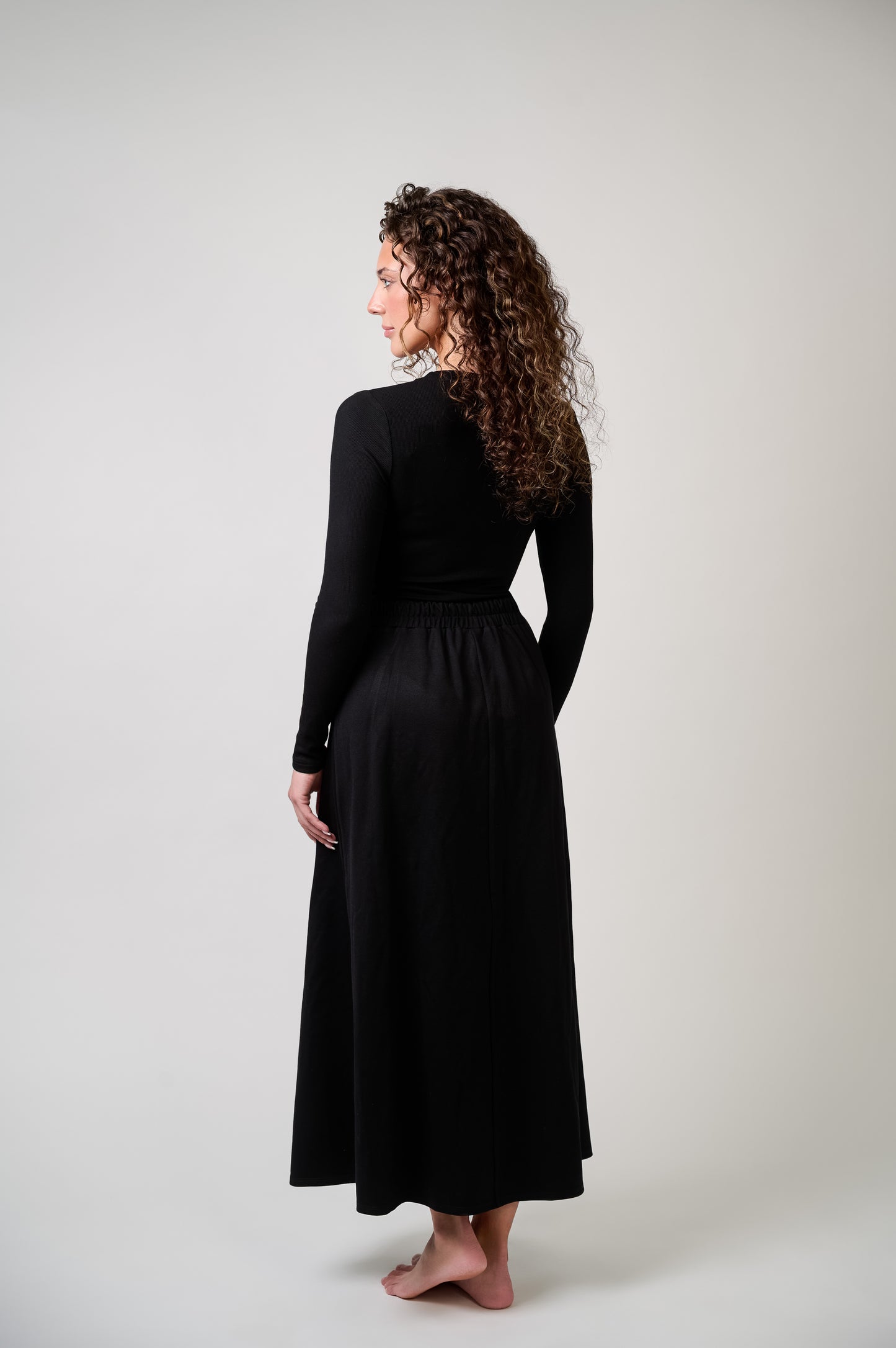 Twill A-line Skirt