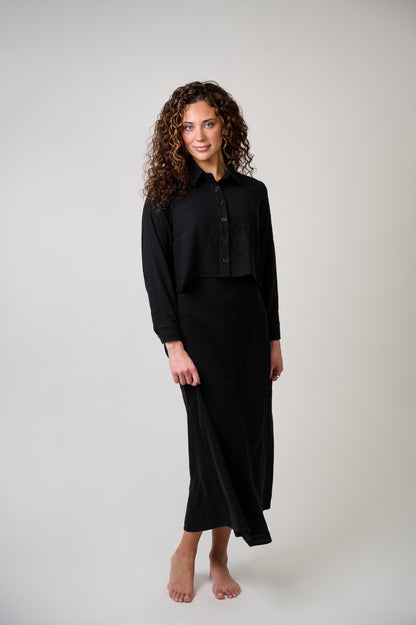 Linen A-line Skirt