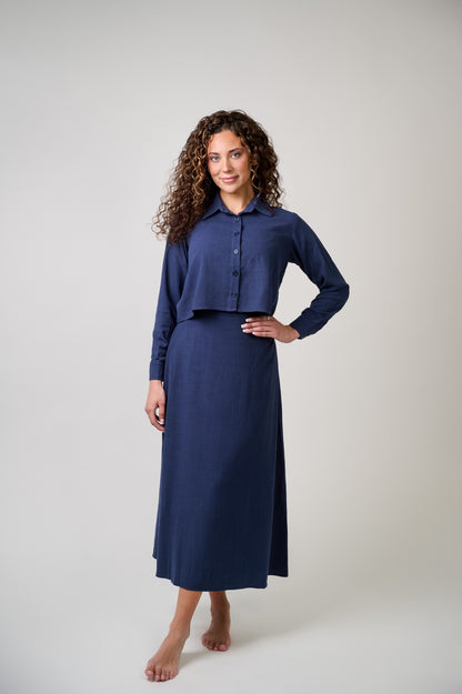 Linen A-line Skirt